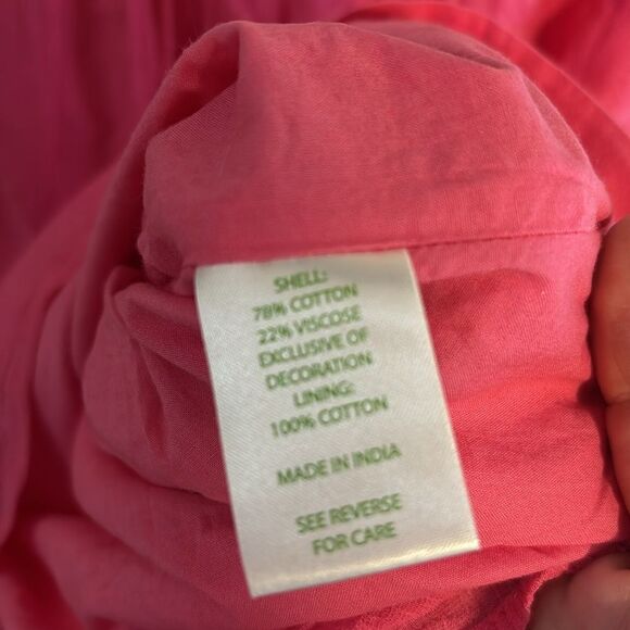 Lilly Pulitzer Pink Dress with White Crochet Detail size 8 - Picture 5 of 5